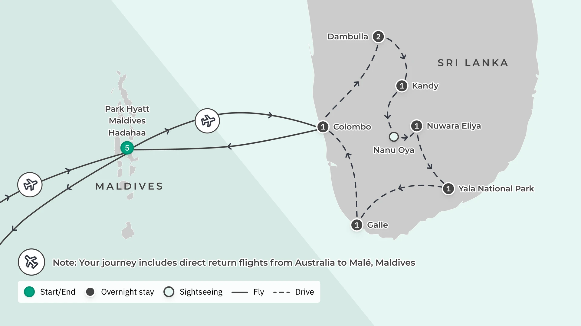 Tour route map